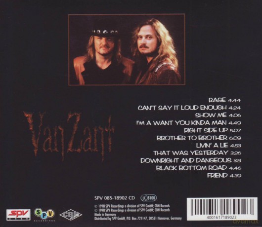 Van Zant: Brother To Brother [CD]