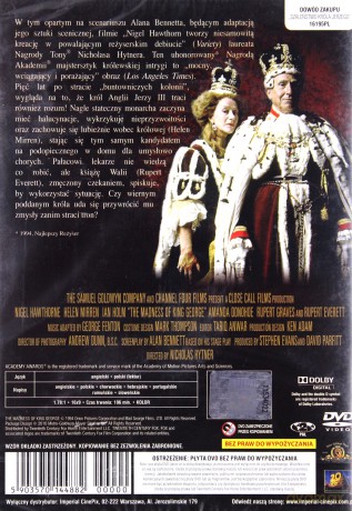 Szaleństwo króla Jerzego [DVD]