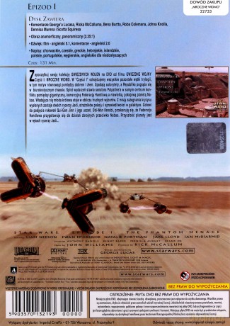 Gwiezdne Wojny epizod 1: Mroczne Widmo (Star Wars) (dubbing) [DVD]