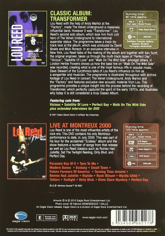 Lou Reed: Transformer (Classic Album) & Live At Montreux 2000 [2DVD]