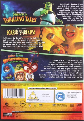 Dreamworks: Spooky Stories Collection (Scared Shrekless / Shrek's Thrilling Tales / Monsters vs Aliens: Mutant Pumpkins) [3DVD]