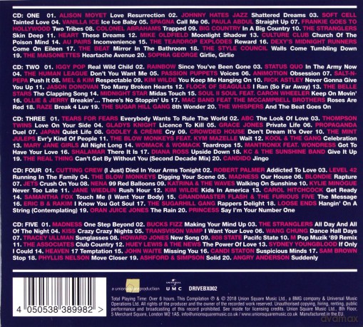 Driven By 80s: 100 Essential Driving Songs [5CD]