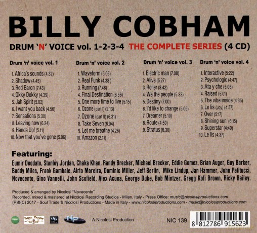 Billy Cobham: Drum N Voice Vol 1-4 [4CD]