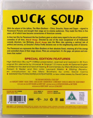 Duck Soup (Kacza zupa) [Blu-Ray]