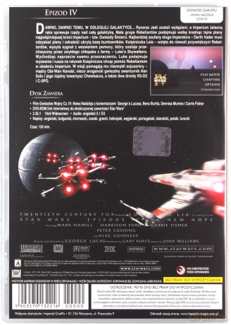 Gwiezdne Wojny epizod 4: Nowa nadzieja (Star Wars) (dubbing) [DVD]