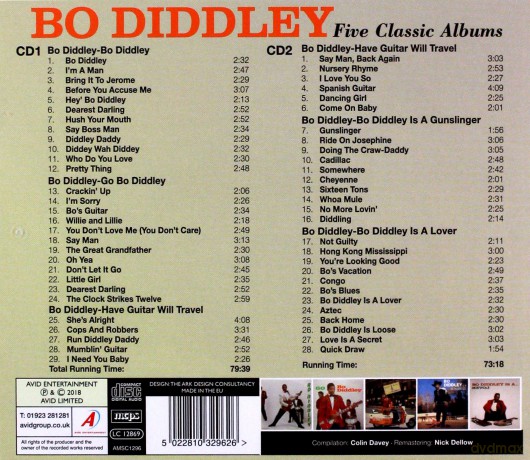 Bo Diddley: Five Classic Albums [CD]