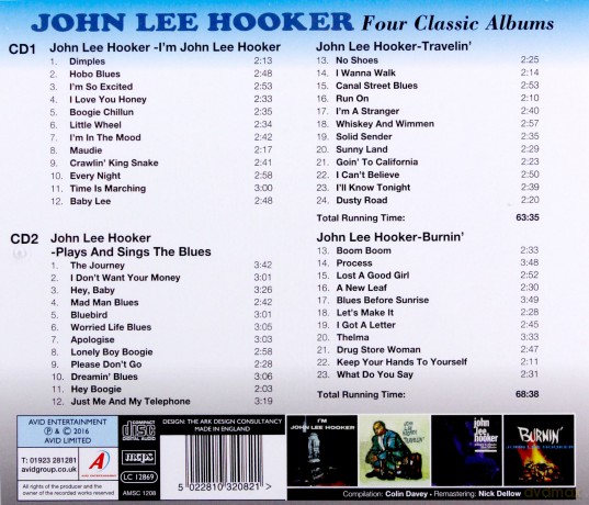 John Lee Hooker: Four Classic Albums [CD]