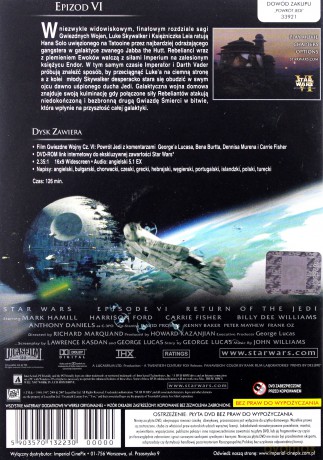 Gwiezdne Wojny epizod 6: Powrót Jedi (Star Wars) [DVD]