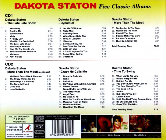Dakota Staton: Five Classic Albums [CD]