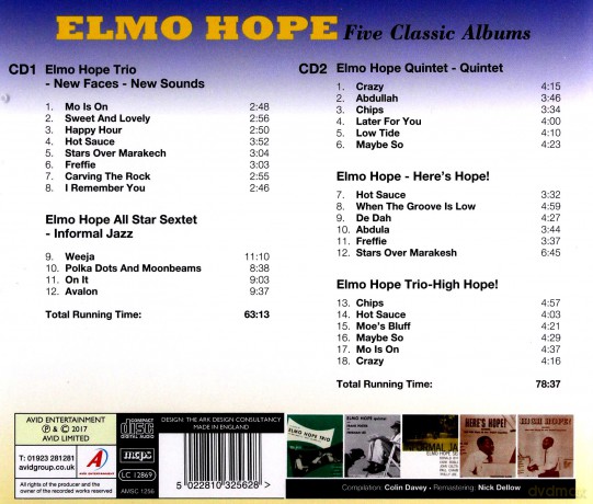 Elmo Hope: Five Classic Albums [CD]