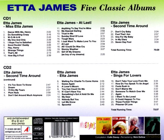 Etta James: Five Classic Albums [CD]