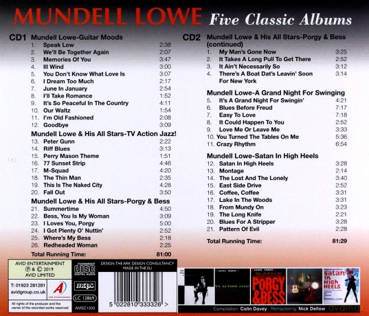 Mundell Lowe: Five Classic Albums [CD]