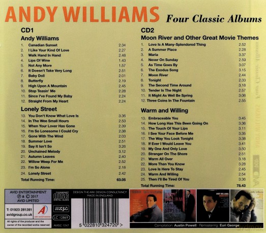 Andy Williams: Four Classic Albums [CD]
