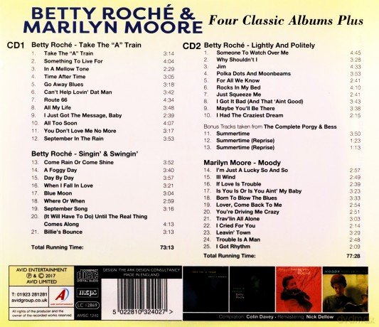 Betty Roche Marilyn Moore: Four Classic Albums [CD]