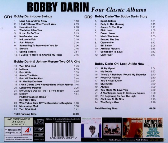 Bobby Darin: Four Classic Albums [CD]