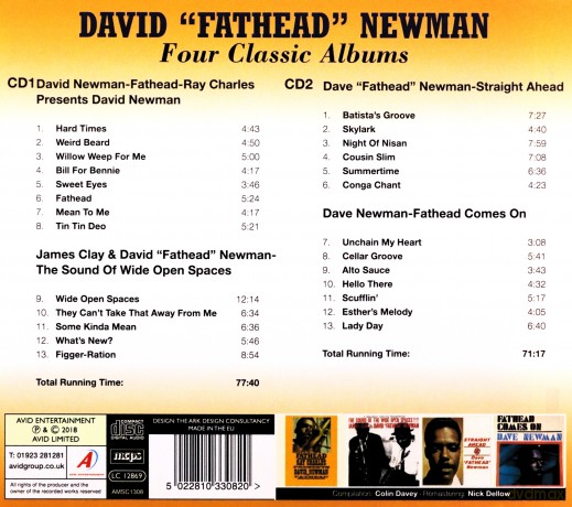 David Fathead Newman: Four Classic Albums [CD]