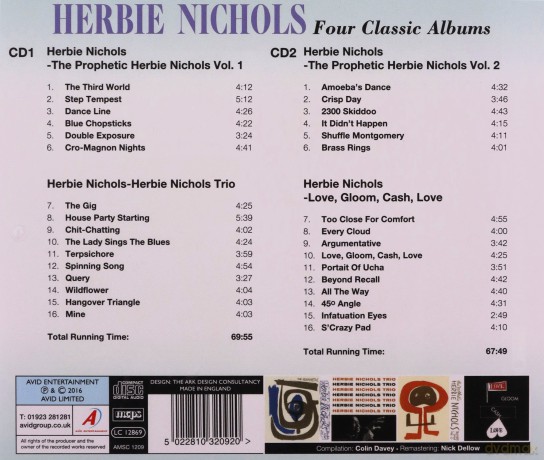 Herbie Nichols: Four Classic Albums [CD]