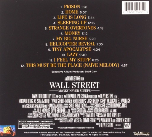 Wall Street Money Never Sleeps soundtrack (Wall Street: Pieniądz Nie Śpi) (digipack) [CD]