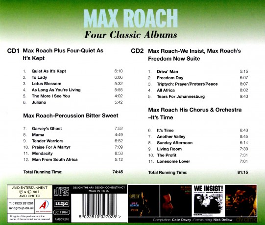 Max Roach: Four Classic Albums [CD]