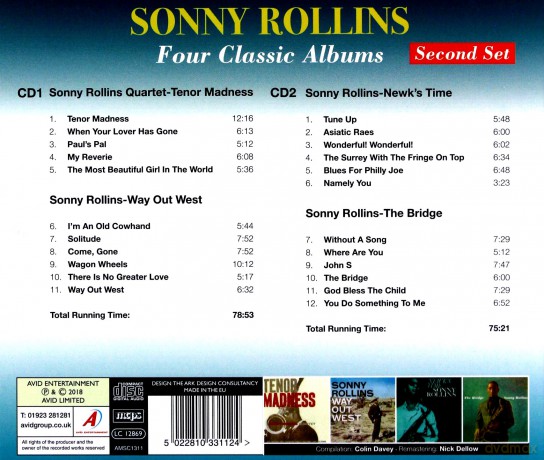 Sonny Rollins: Four Classic Albums [CD]