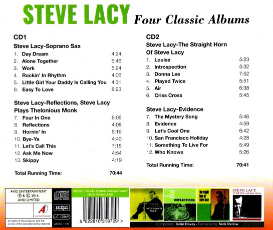 Steve Lacy: Four Classic Albums [CD]
