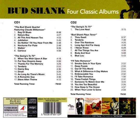 Bud Shank: Four Classic Albums [2CD]