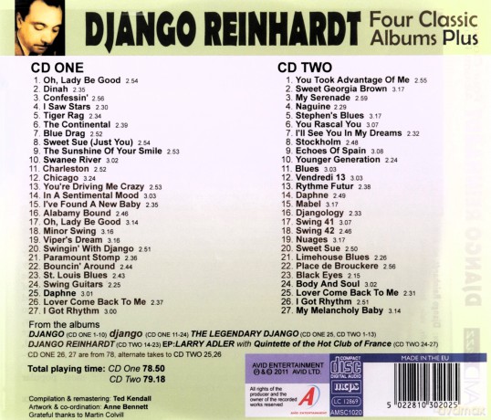 Django Reinhardt: Four Classic Albums Plus (Django / Django /The Legendary Django / Django Reinhardt) [2CD]