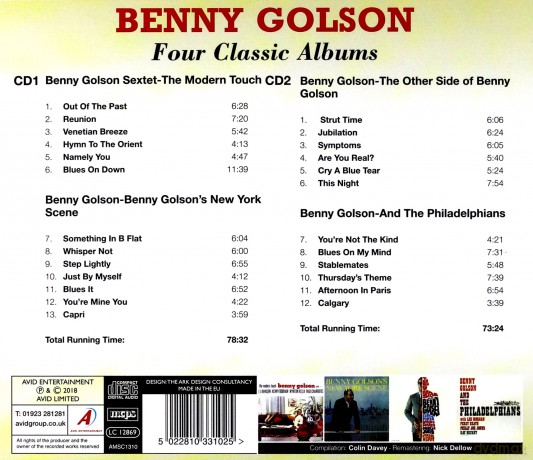 Benny Golson: Four Classic Albums [CD]