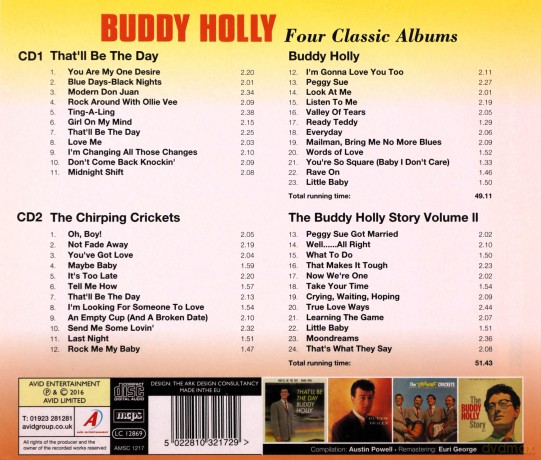 Buddy Holly: Four Classic Albums [CD]