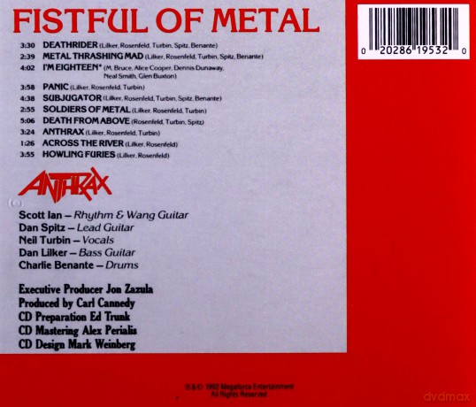Anthrax: Fistful Of Metal [CD]