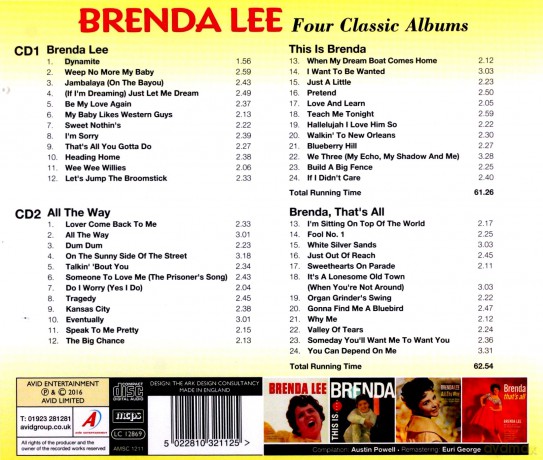 Brenda Lee: Four Classic Albums [CD]