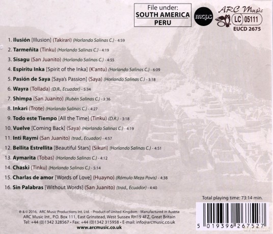 Wayna Picchu: Folk Music From Peru [CD]