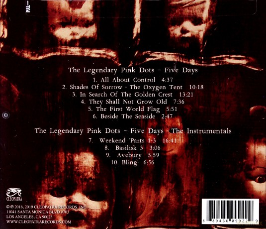 Legendary Pink Dots: Five Days...Complete [CD]