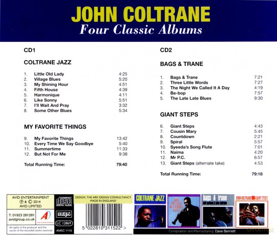 John Coltrane: Four Classic Albums [2CD]