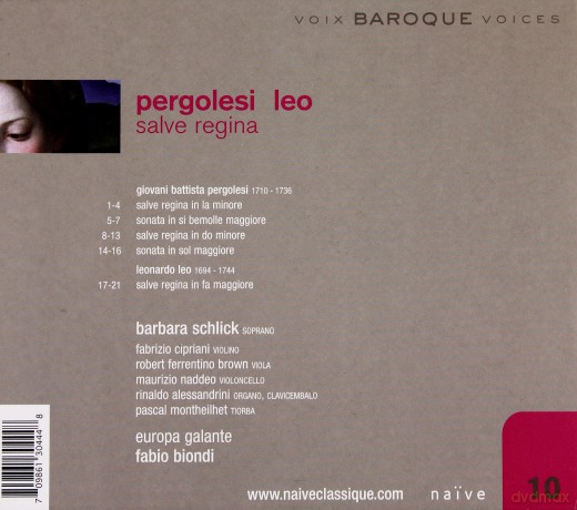 Biondi, Europa Galante: Pergolesi Salve Regina [CD]