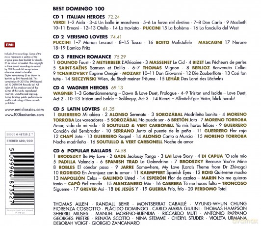 Placido Domingo: 100 Best Placido Domingo [6CD]