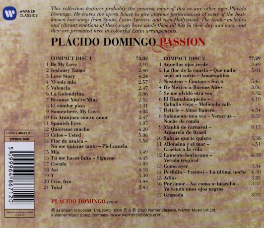 Placido Domingo: Passion: The Love Album [2CD]