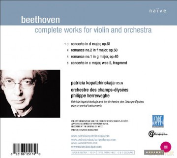 Kopatchinskaja, Herreweghe, Orchestre De: Beethoven/Violin Concert [CD]