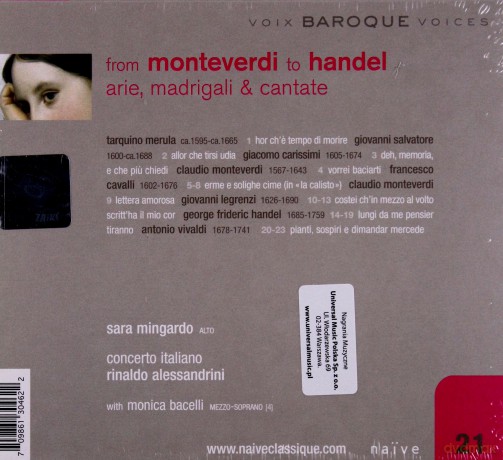 Mingardo, Alessandrini, Concerto Italian: Montverdi, Vivaldi [CD]