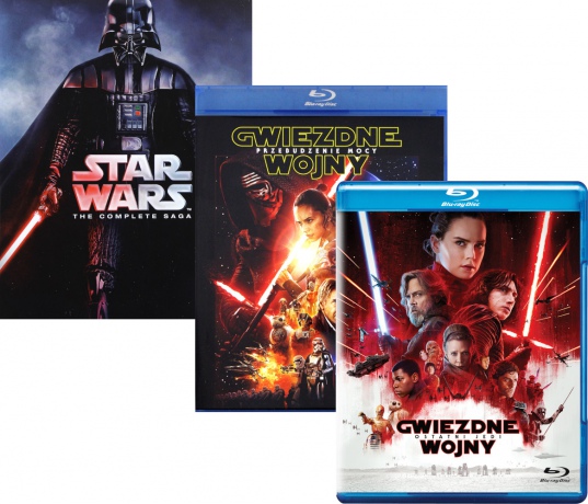Gwiezdne Wojny: Kompletna Saga / Gwiezdne Wojny Epizod VII: Przebudzenie Mocy / Gwiezdne Wojny: Epizod VIII Ostatni Jedi (Star Wars) Pakiet [12Blu-Ray] 