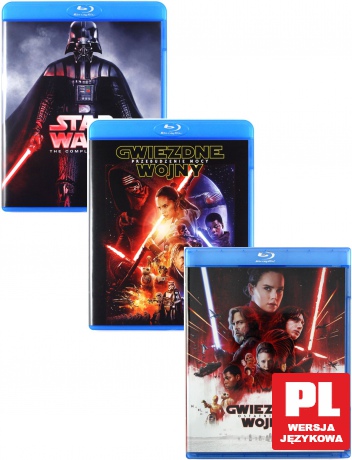 Gwiezdne Wojny: Kompletna Saga / Gwiezdne Wojny Epizod VII: Przebudzenie Mocy / Gwiezdne Wojny: Epizod VIII Ostatni Jedi (Star Wars) Pakiet [12Blu-Ray] 