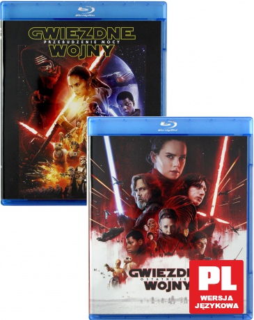 Gwiezdne Wojny Epizod VII: Przebudzenie Mocy / Gwiezdne Wojny: Epizod VIII Ostatni Jedi (Star Wars) Pakiet [3xBlu-Ray]