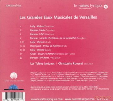 Rousset, Les Talens Lyriques: Grandes Eaux De Versailles 2008 [CD]