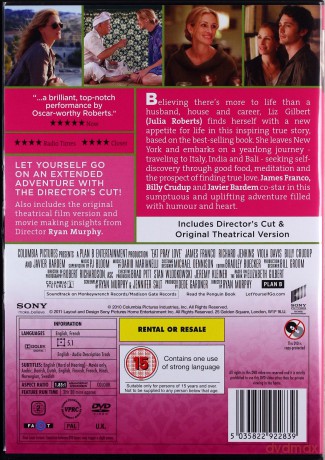Eat Pray Love (Jedz, módl sie, kochaj) [DVD]