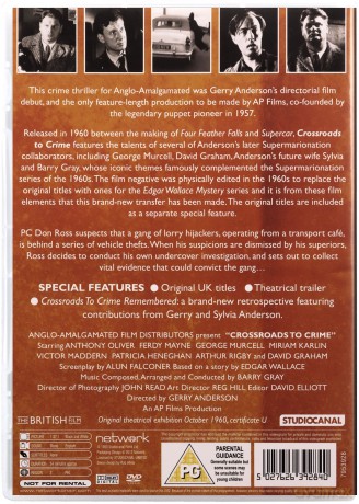 Edgar Wallace Presents Crossroads To Crime Film [DVD]
