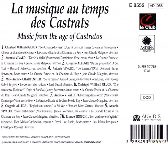 Various (Special Project): La Musique Au Temps Castrat [CD]