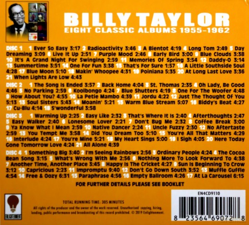 Billy Taylor: Eight Classic Albums: 1955 - 1962 [4CD]