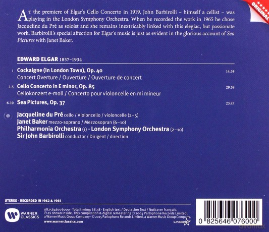 Du Prebakerlsobarbirolli: Elgarcello Concertosea Pictures [CD]
