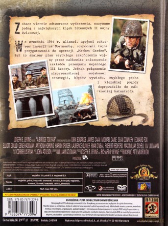 O jeden most za daleko (polski lektor) (The Best Of...Filmy Wojenne 05) [DVD]+[KSIĄŻKA]