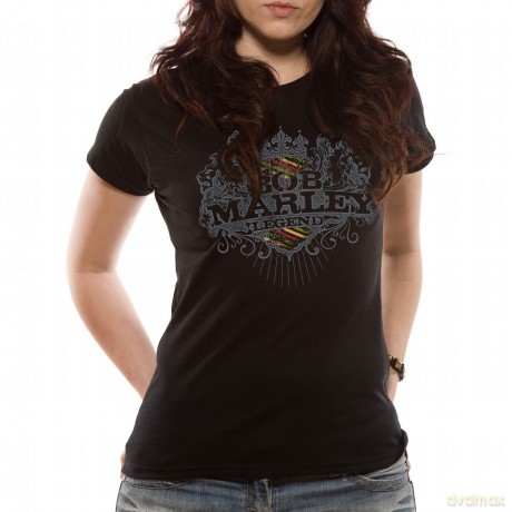 Bob Marley: Legend, Black, Women's (S) [T-Shirt]
